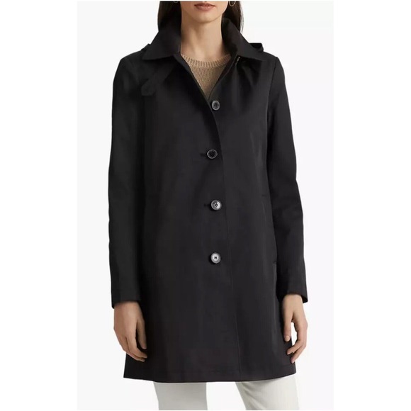 Lauren Ralph Lauren A Line Wool Single Breasted Coat In Regal Navy Plus Size 18W - Picture 2 of 13